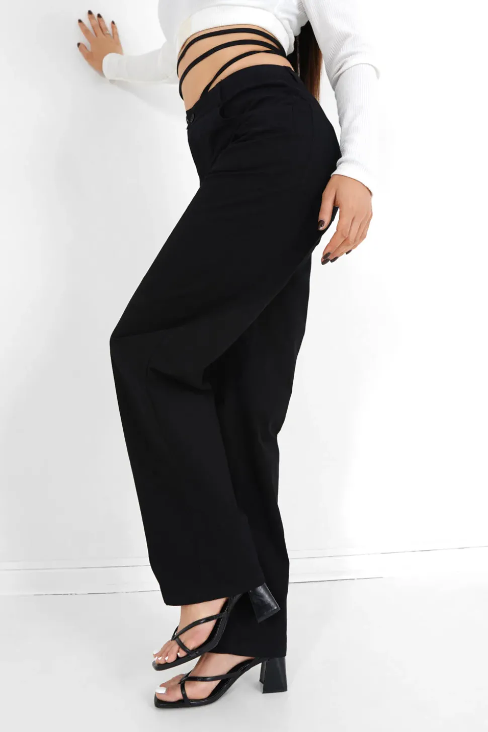 Pantalon Droit Serge Cordons Noir