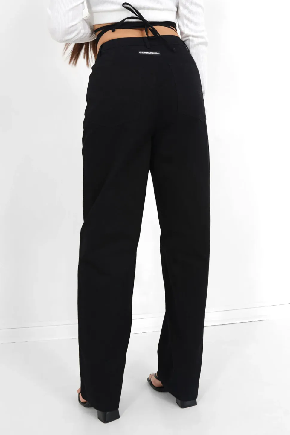 Pantalon Droit Serge Cordons Noir