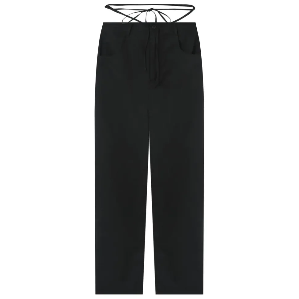 Pantalon Droit Serge Cordons Noir