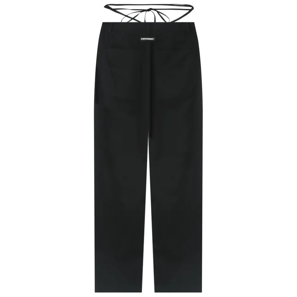 Pantalon Droit Serge Cordons Noir