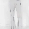 Pantalon Flare Multi Tissus Blanc