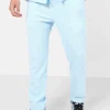 Pantalon Fluide Plisse Bleu Clair
