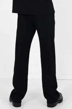 Pantalon Gaufre Droit Noir