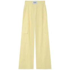 Pantalon Jambes Larges Logo Jaune