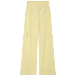 Pantalon Jambes Larges Logo Jaune