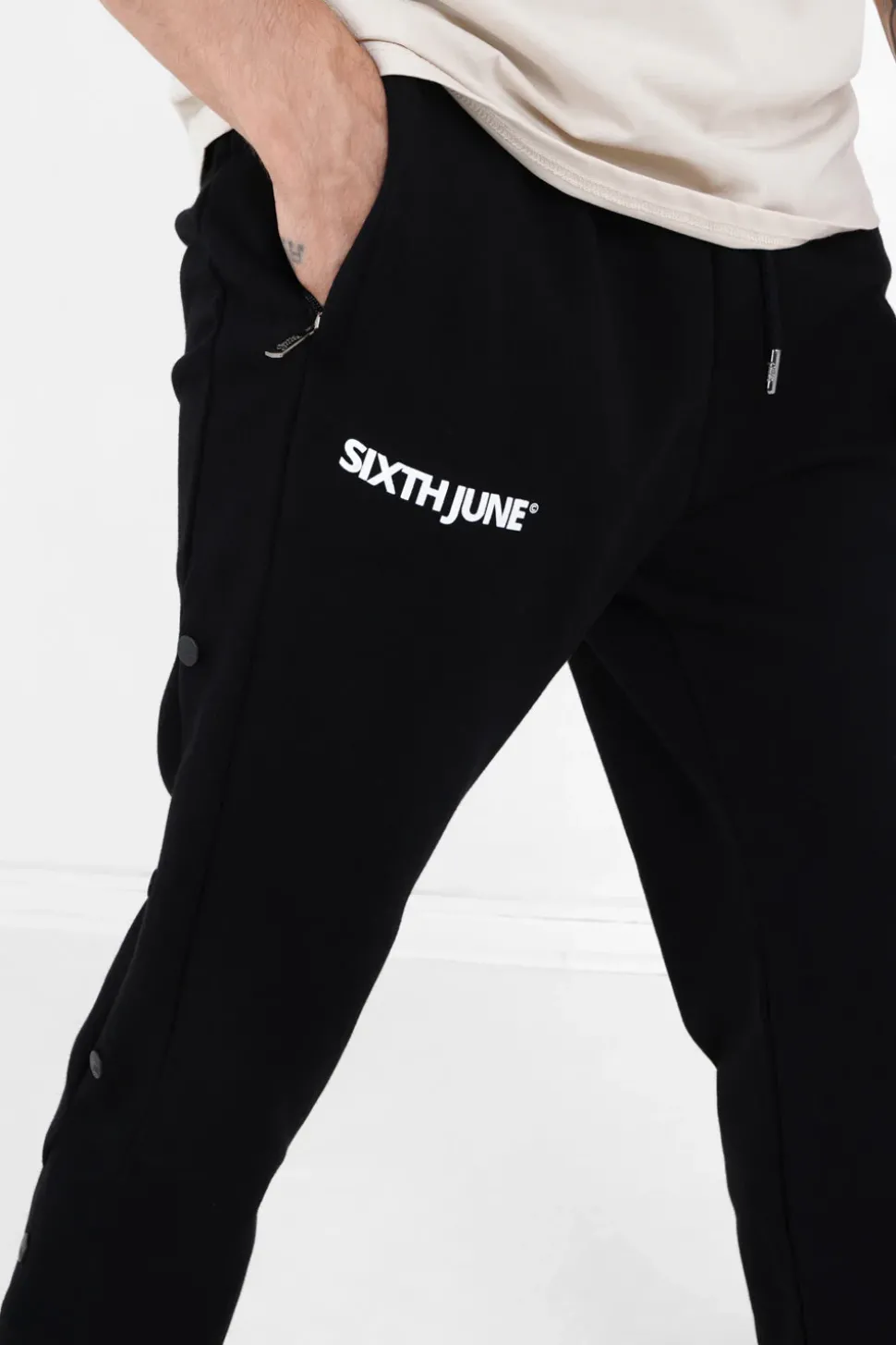 Pantalon Jogging Boutons Noir