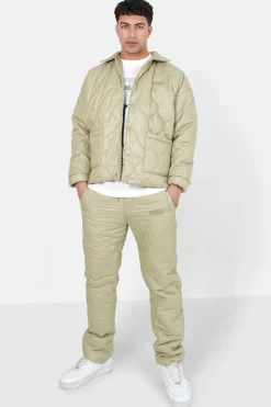 Pantalon Matelasse Vague Vert Kaki