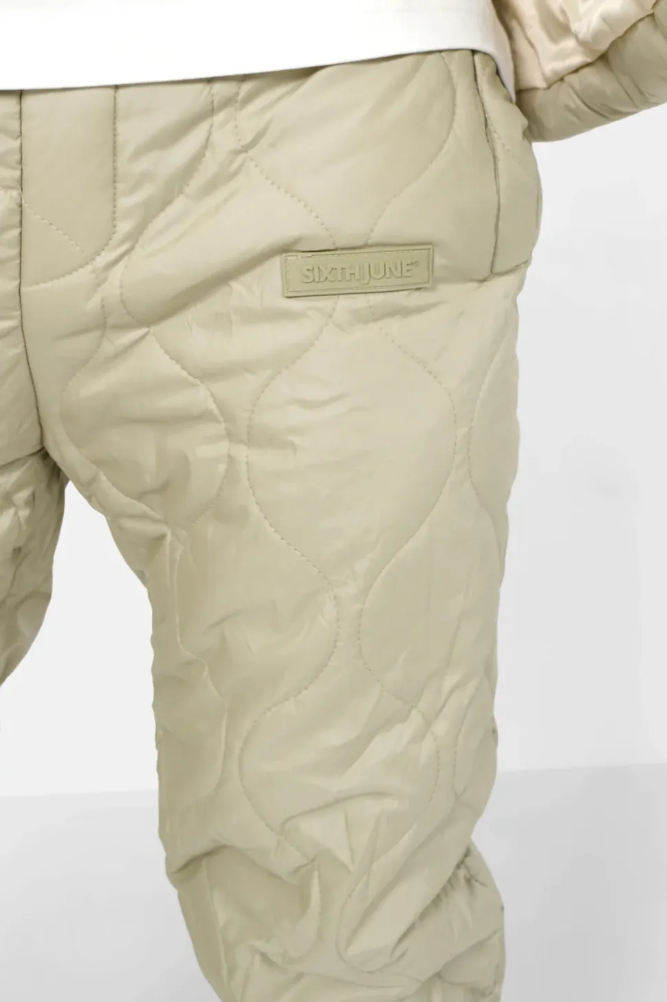 Pantalon Matelasse Vague Vert Kaki