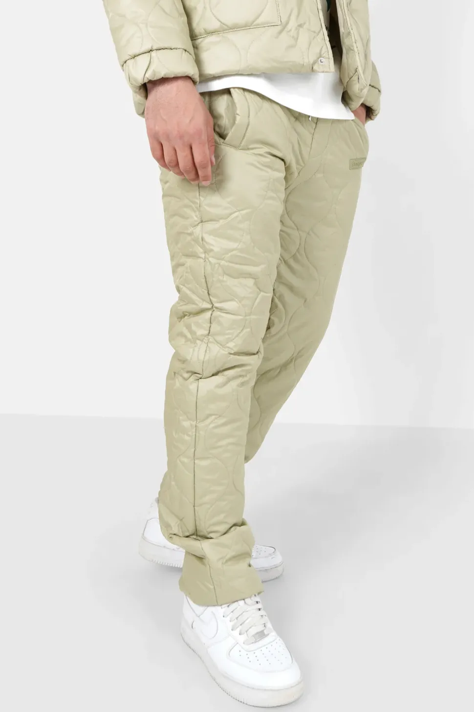 Pantalon Matelasse Vague Vert Kaki