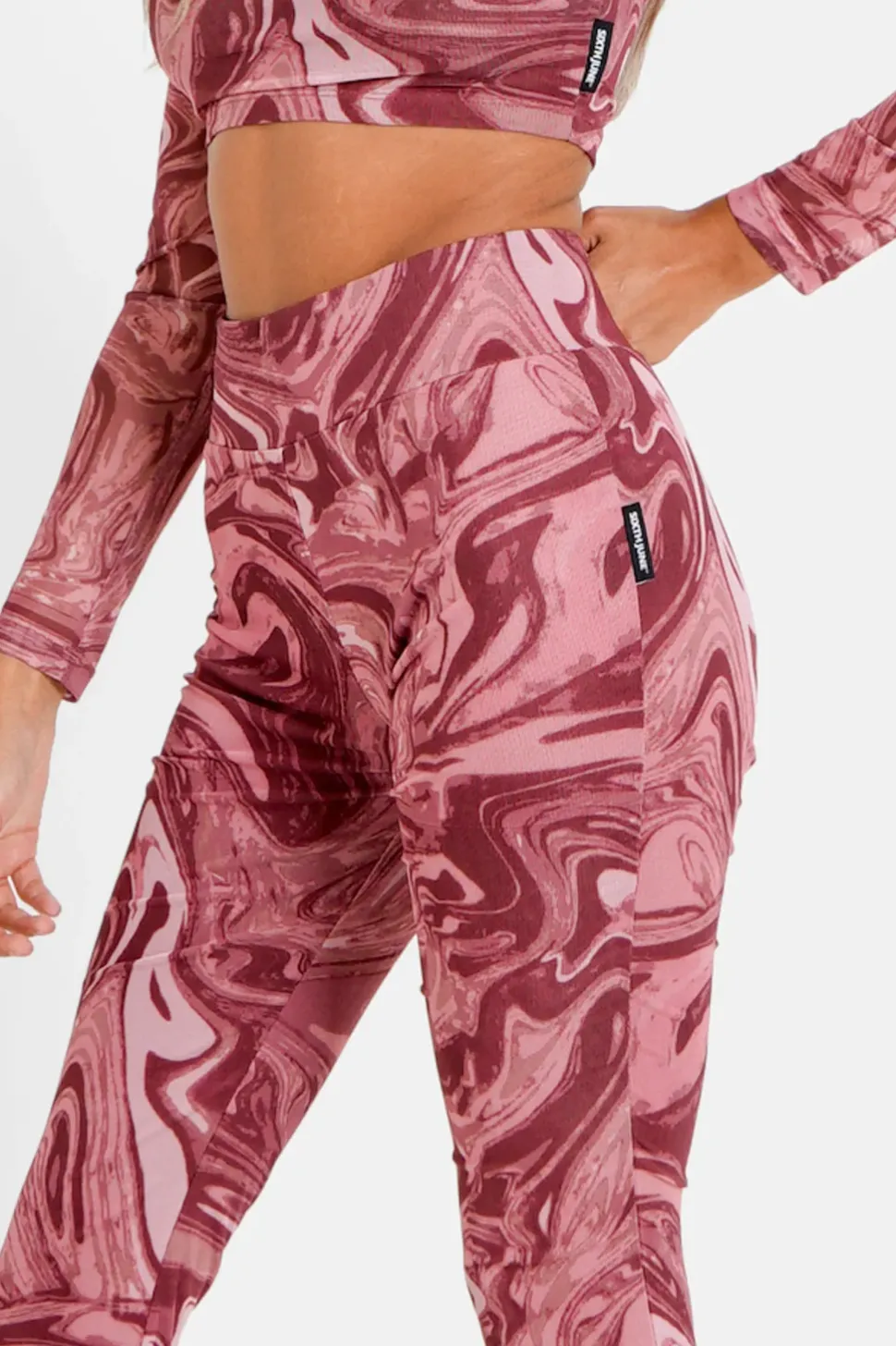 Pantalon Mesh Flare Encore Rose