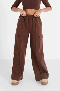 Pantalon Molletonne Loose Cargo Marron