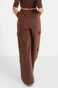 Pantalon Molletonne Loose Cargo Marron