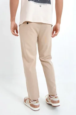 Pantalon Pince Ceinture Beige