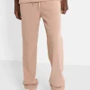 Pantalon Plisse Regular Beige