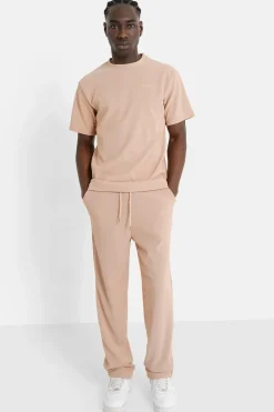Pantalon Plisse Regular Beige