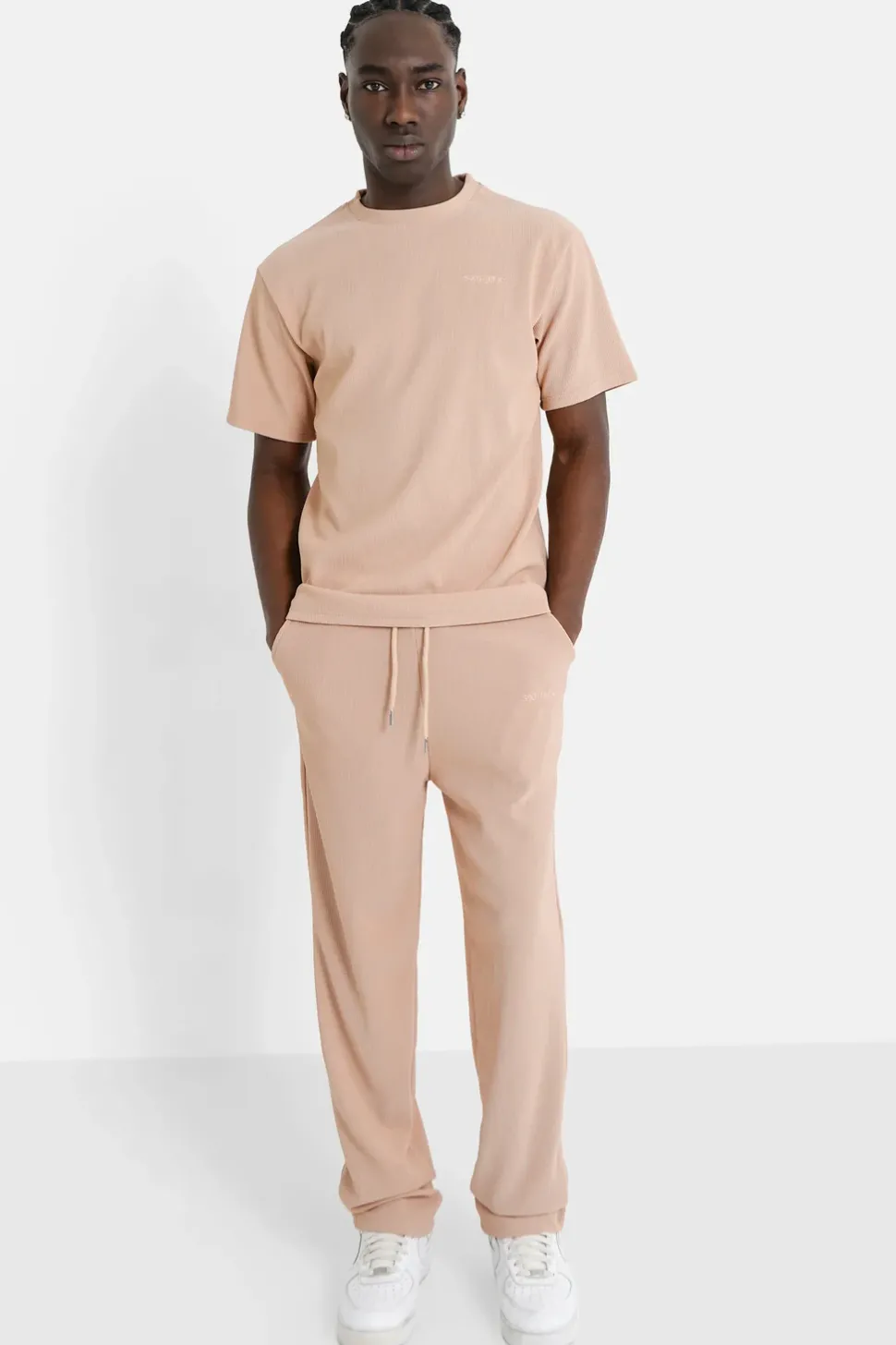 Pantalon Plisse Regular Beige