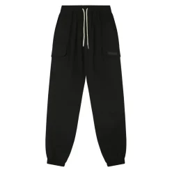 Pantalon Poches Cargo Cordons Noir