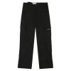 Pantalon Poches Cargo Droit Noir