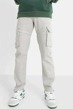 Pantalon Poches Cargo Gris