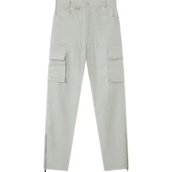 Pantalon Poches Cargo Gris