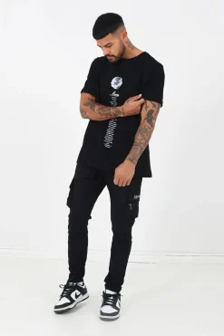 Pantalon Poches Cargo Nylon Noir