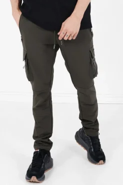 Pantalon Poches Cargo Nylon Vert Kaki