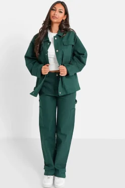 Pantalon Poches Cargo Vert Fonce