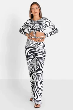 Pantalon Psychedelique Cordons Noir