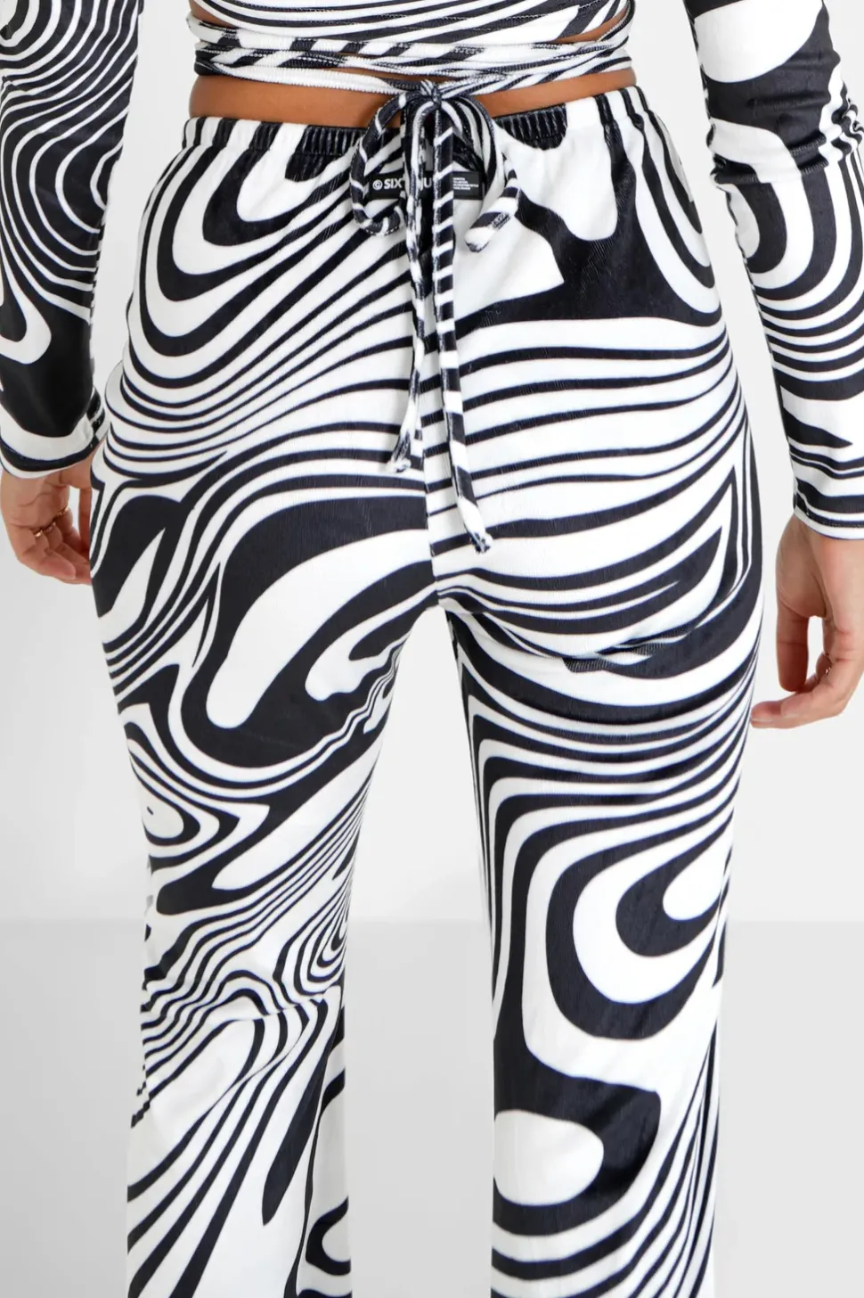 Pantalon Psychedelique Cordons Noir