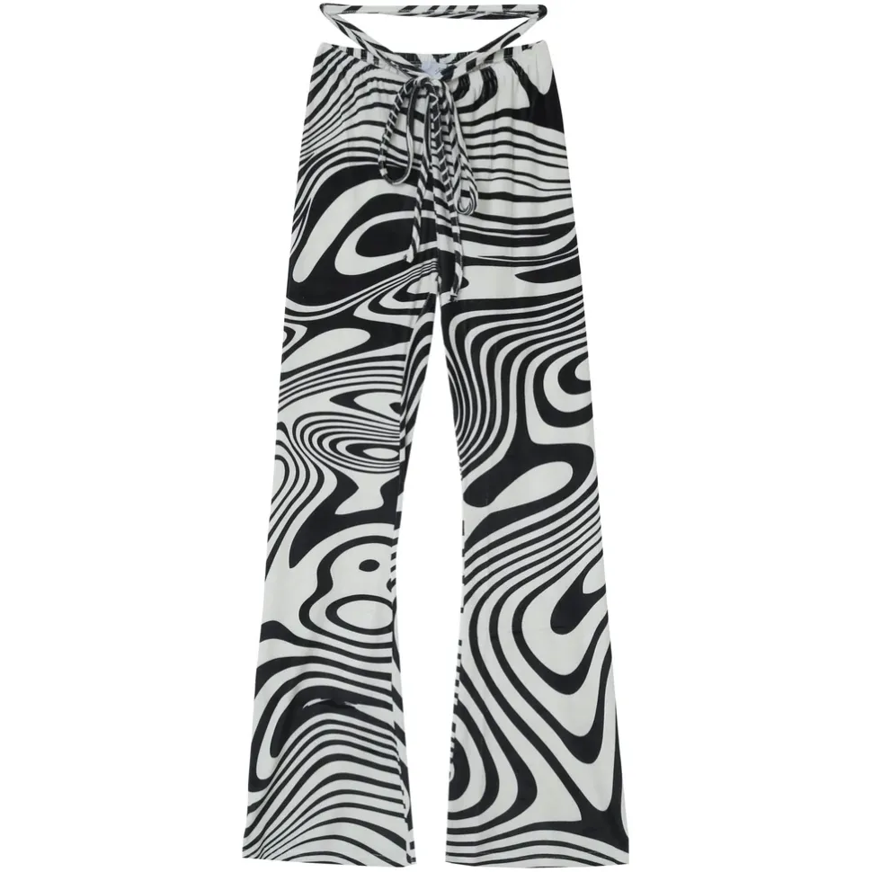 Pantalon Psychedelique Cordons Noir