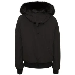Parka Courte Fourrure Noir