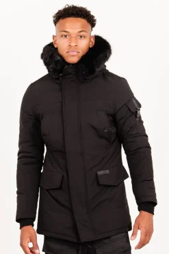 Parka Fourrure Deperlante Noir