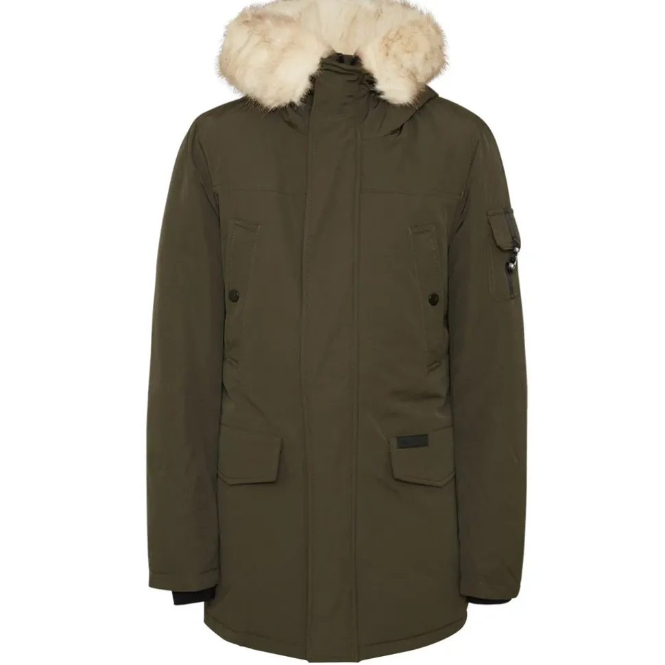 Parka Fourrure Deperlante Vert