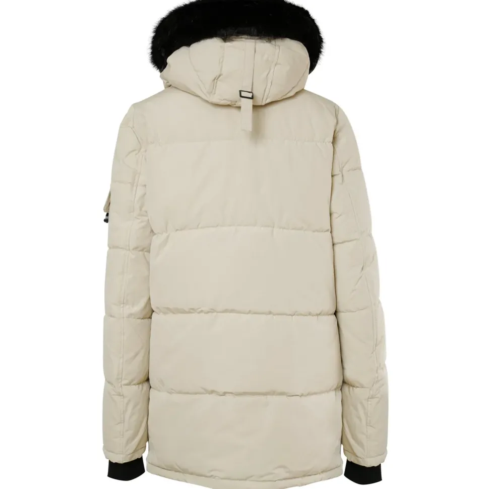 Parka Fourrure Deperlante Beige