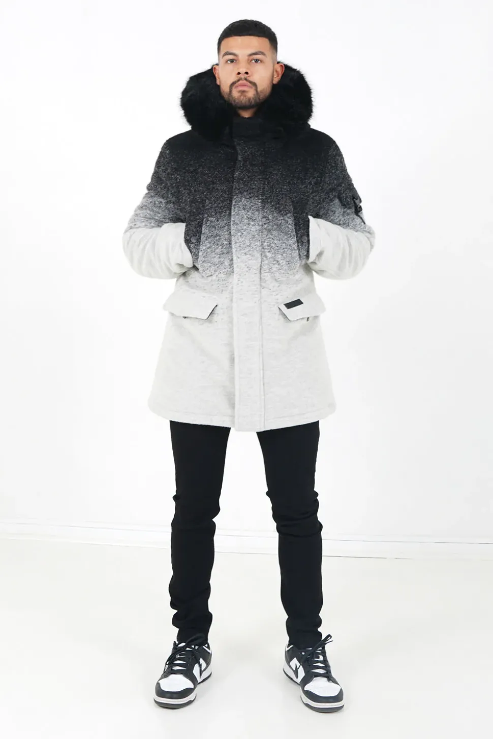 Parka Laine Tie Dye Noir
