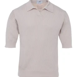 Polo Cotele Manches Courtes Beige