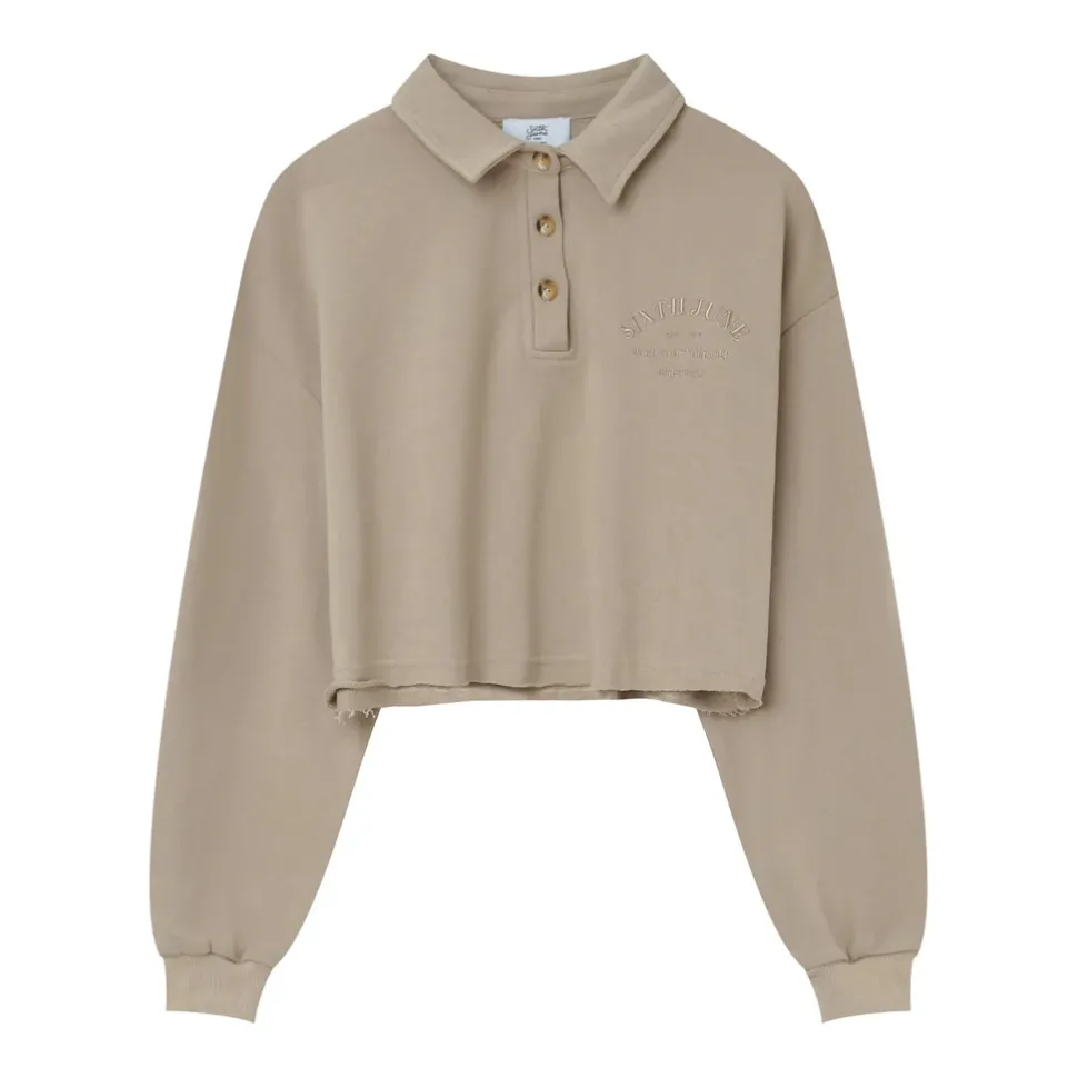 Polo Court Logo Brode Beige