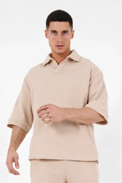 Polo Gaufre Oversize Beige