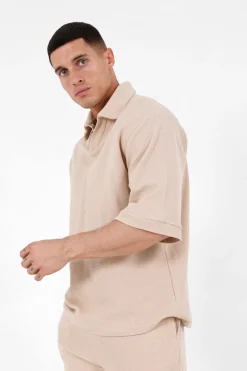 Polo Gaufre Oversize Beige
