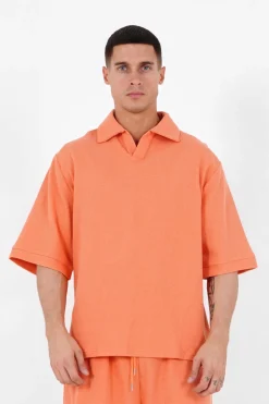 Polo Gaufre Oversize Orange