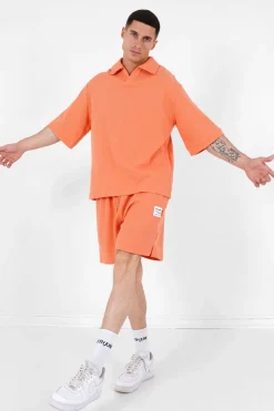 Polo Gaufre Oversize Orange
