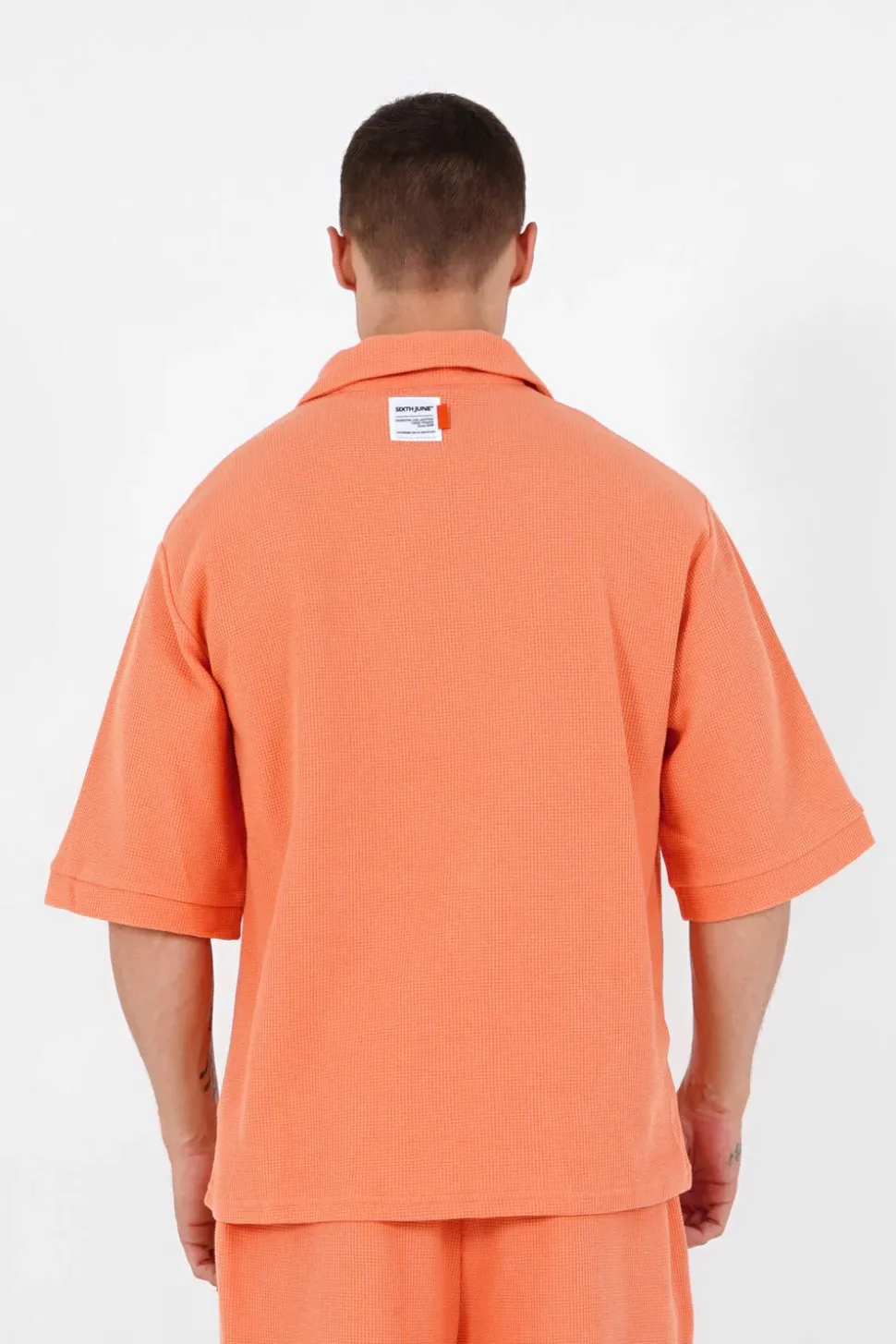 Polo Gaufre Oversize Orange