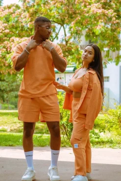 Polo Gaufre Oversize Orange