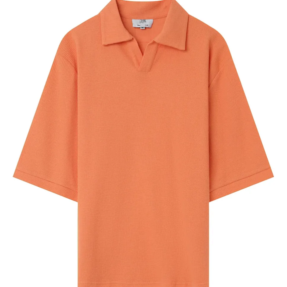 Polo Gaufre Oversize Orange