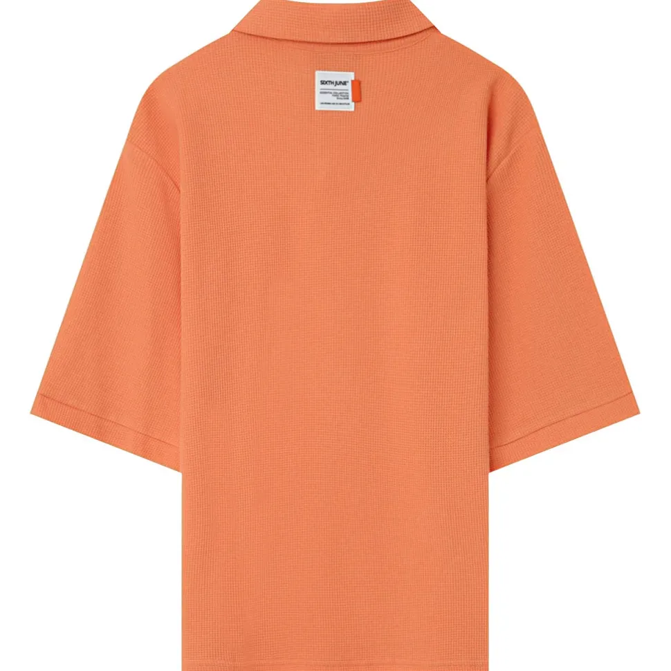 Polo Gaufre Oversize Orange