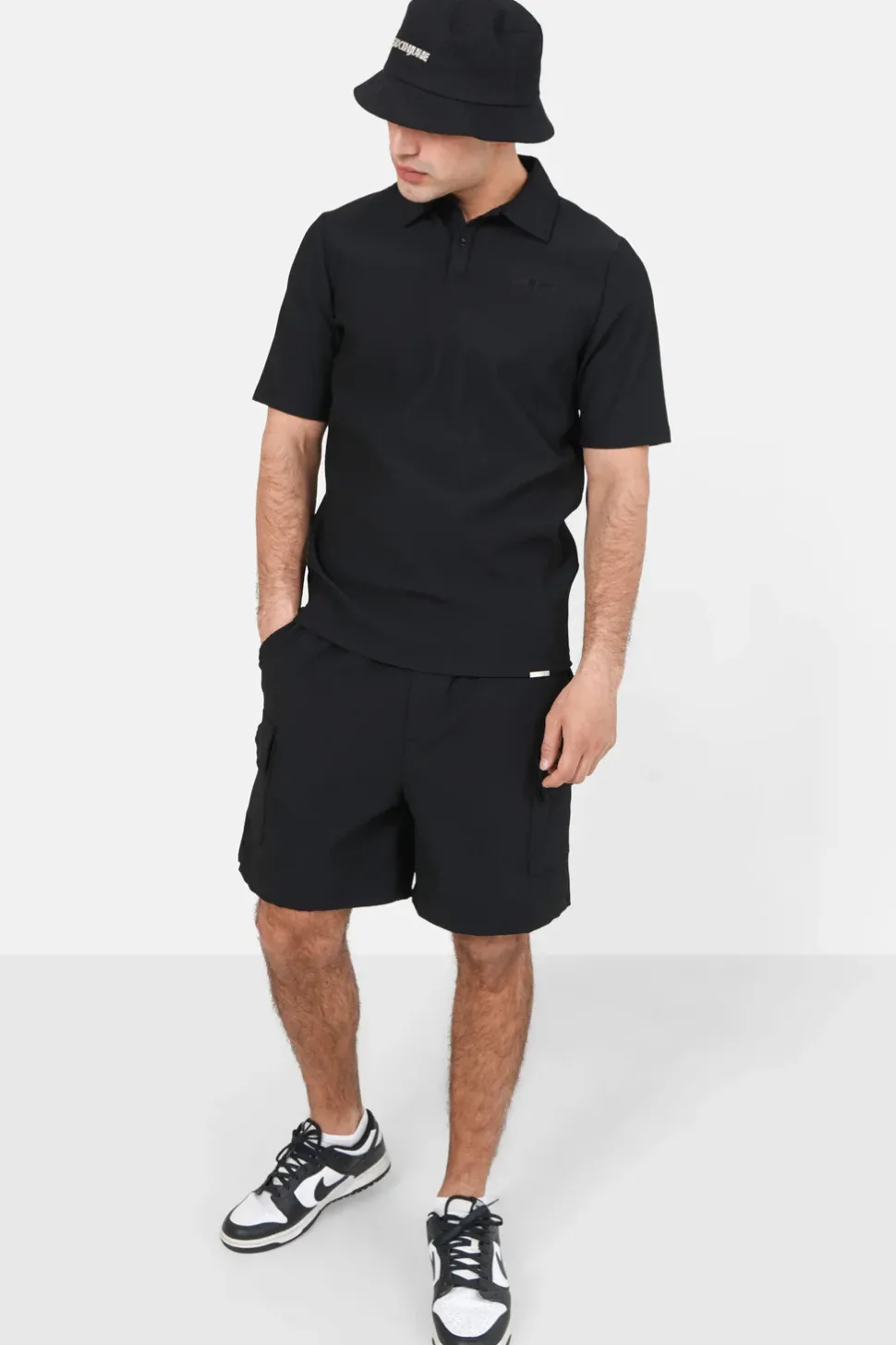 Polo Plisse Noir