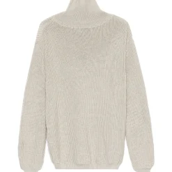 Pull Maille Col Roule Beige