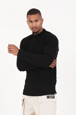 Pull Maille Cotele Col Noir