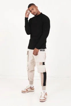 Pull Maille Cotele Col Noir