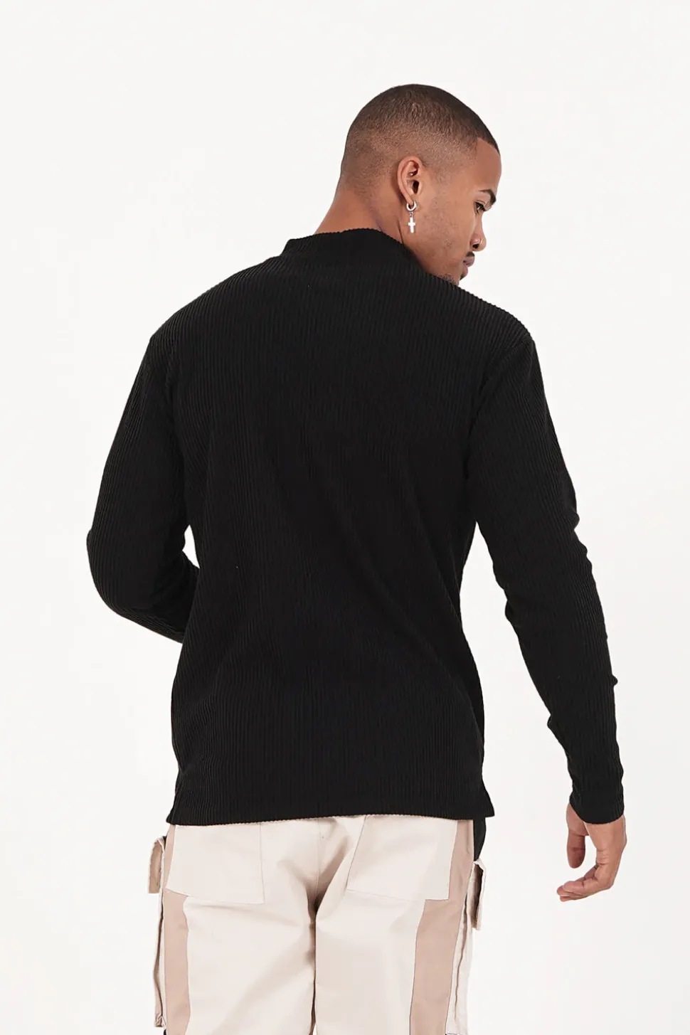 Pull Maille Cotele Col Noir